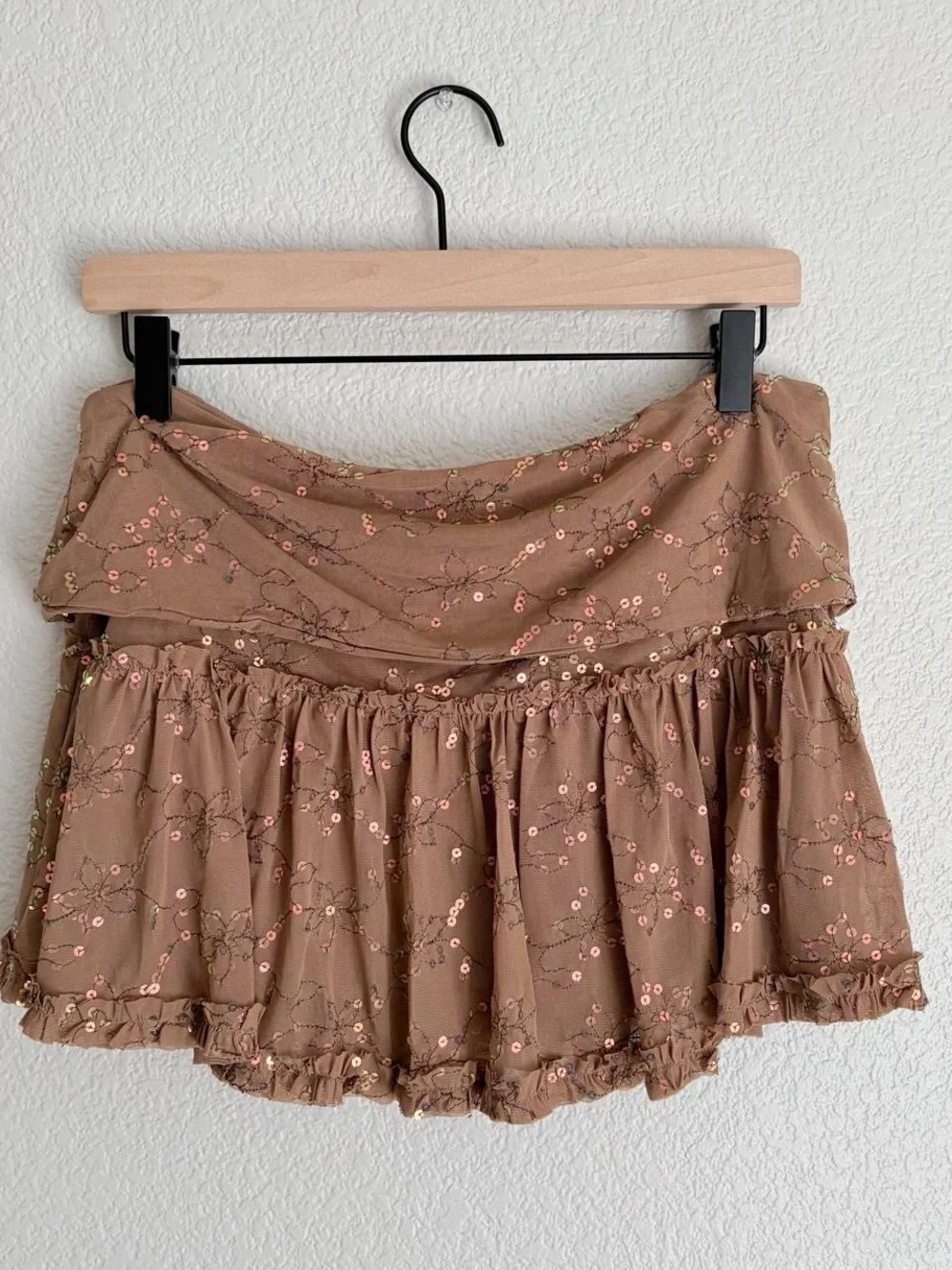 Urban Outfitters gold ruffled